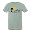 Waikiki Beach Men's Premium T-Shirt - steel green