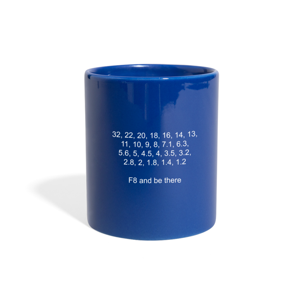 Aperture Values Mug - royal blue