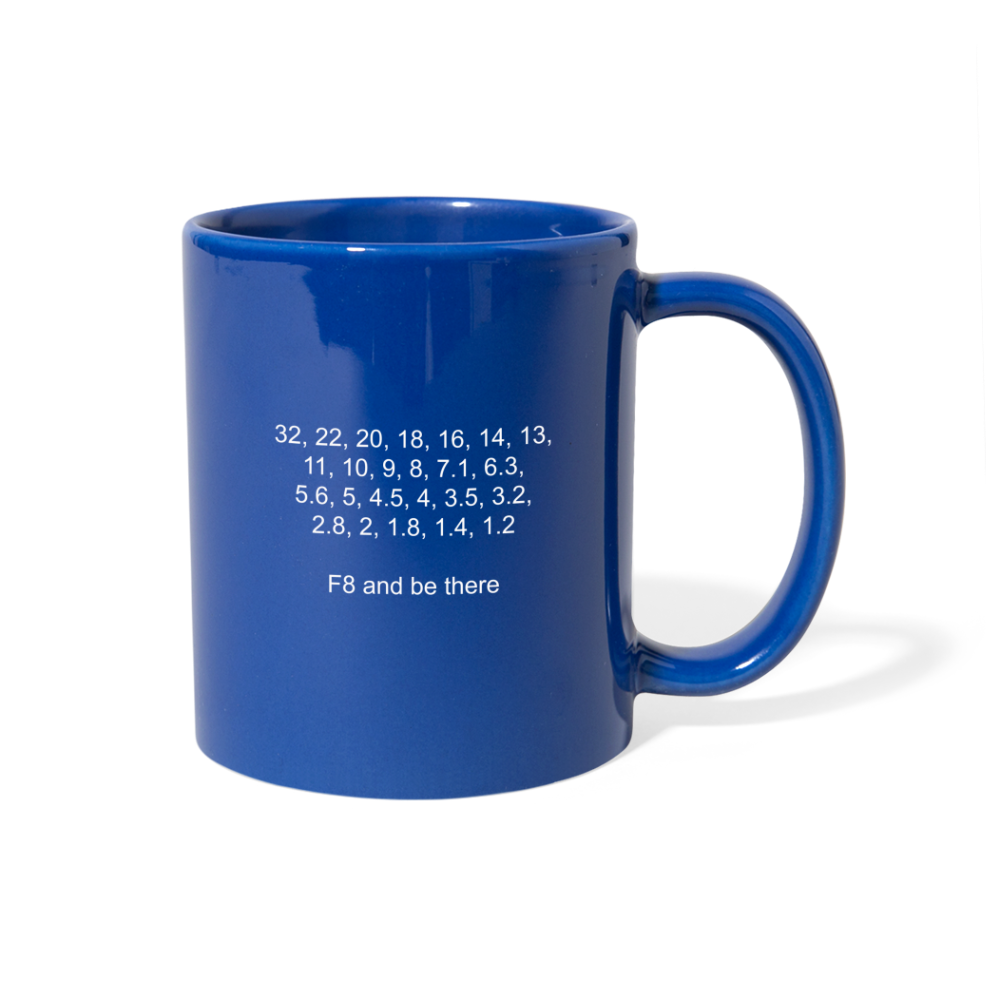 Aperture Values Mug - royal blue