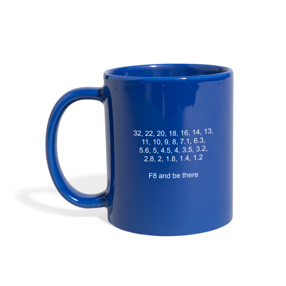 Aperture Values Mug - royal blue