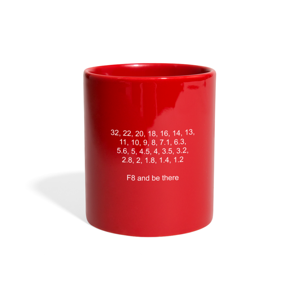 Aperture Values Mug - red