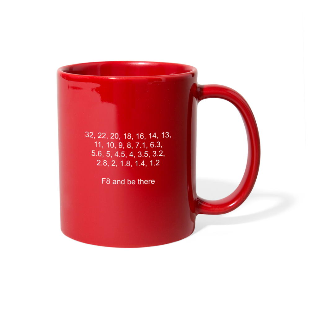 Aperture Values Mug - red