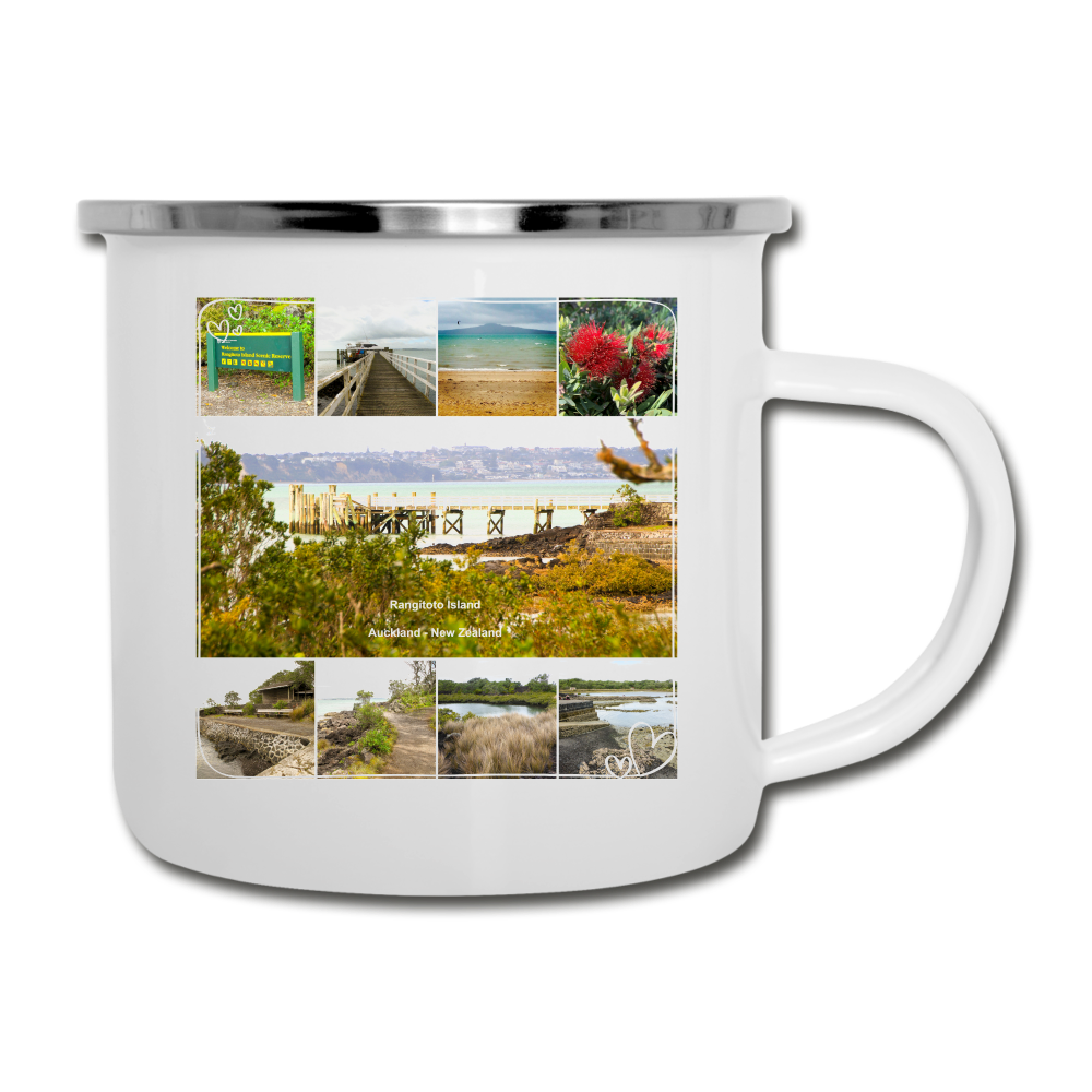 Rangitoto Island Camper Mug - white