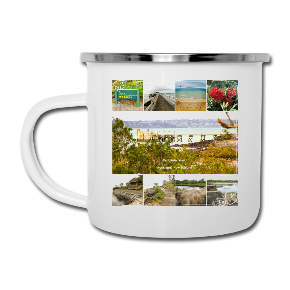 Rangitoto Island Camper Mug - white