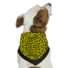 Lemon Leopard Dog Bandana - black