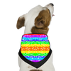 Jagged Rainbow Dog Bandana - black