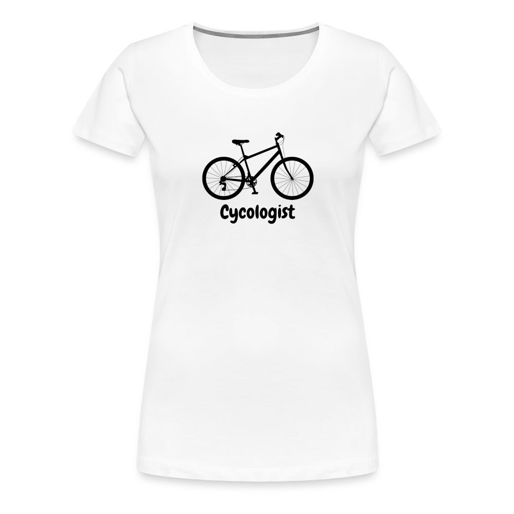 Cycologist Women’s Premium T-Shirt - white