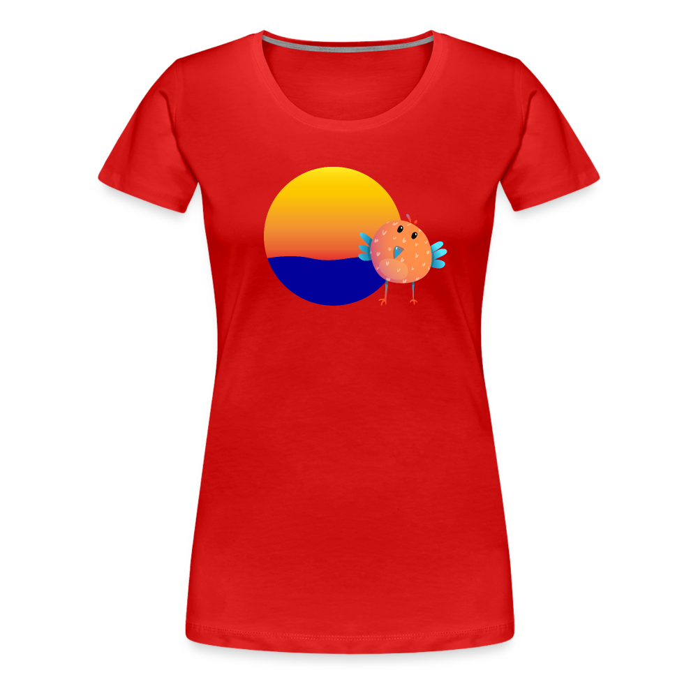 Sunset Bird Women’s Premium T-Shirt - red