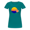 Sunset Bird Women’s Premium T-Shirt - teal