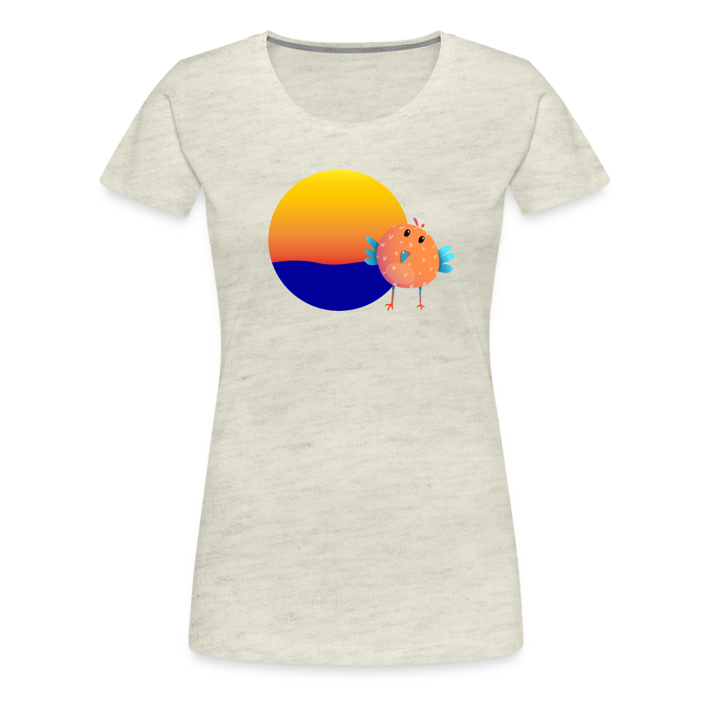 Sunset Bird Women’s Premium T-Shirt - heather oatmeal