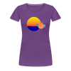 Sunset Bird Women’s Premium T-Shirt - purple