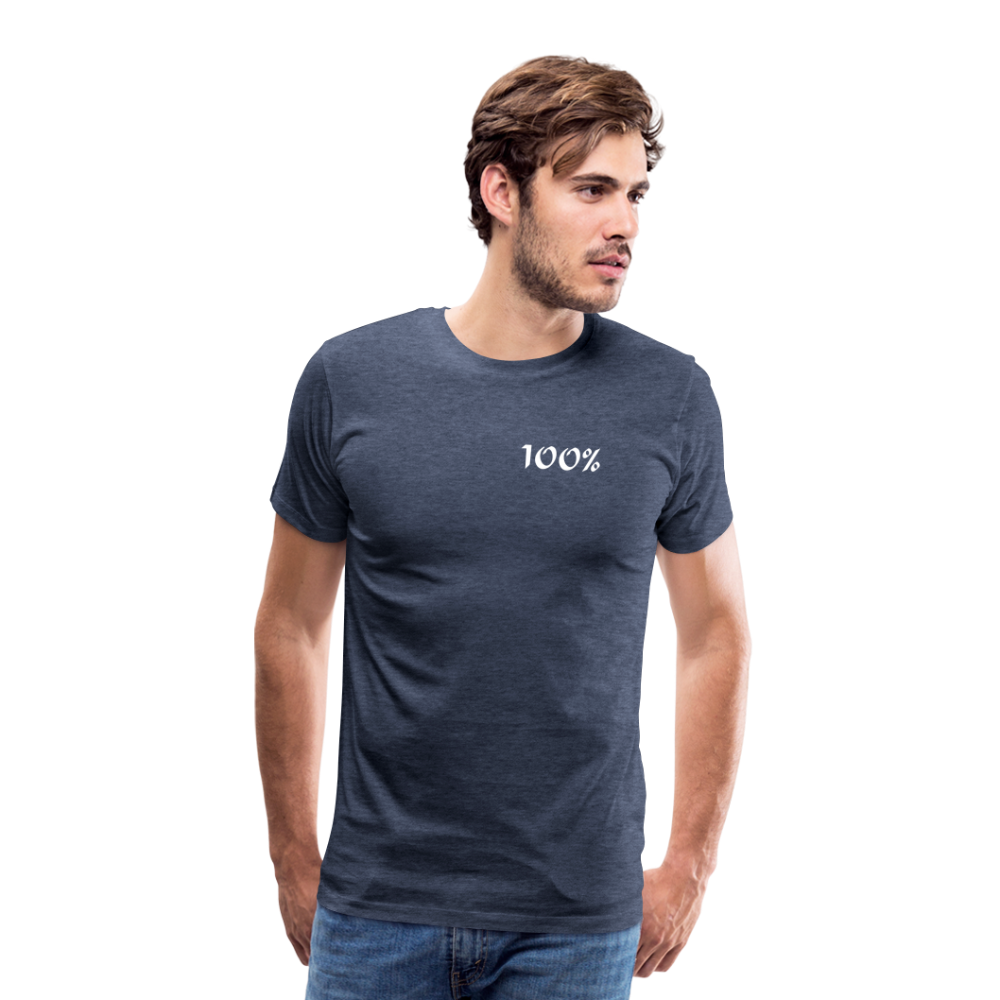 100% Men's Premium T-Shirt - heather blue
