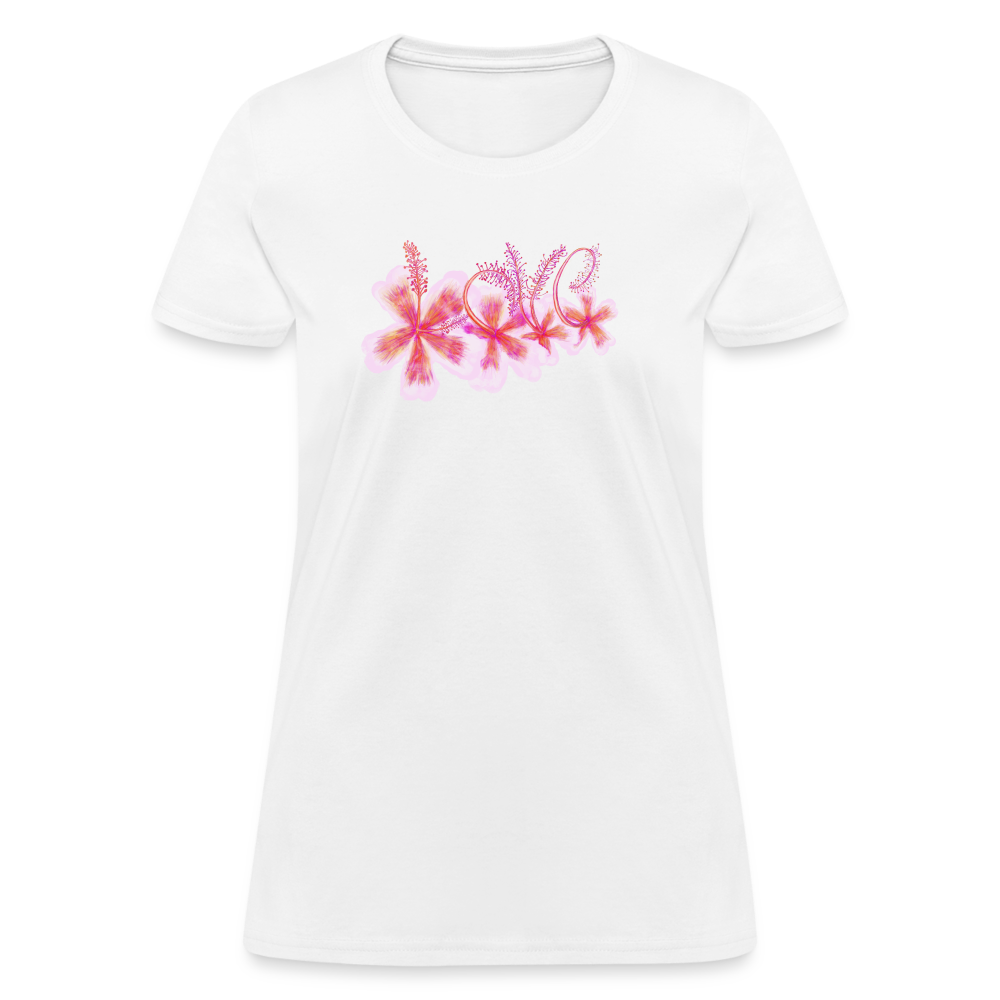 Hibiscus Love Women's White T-Shirt - white