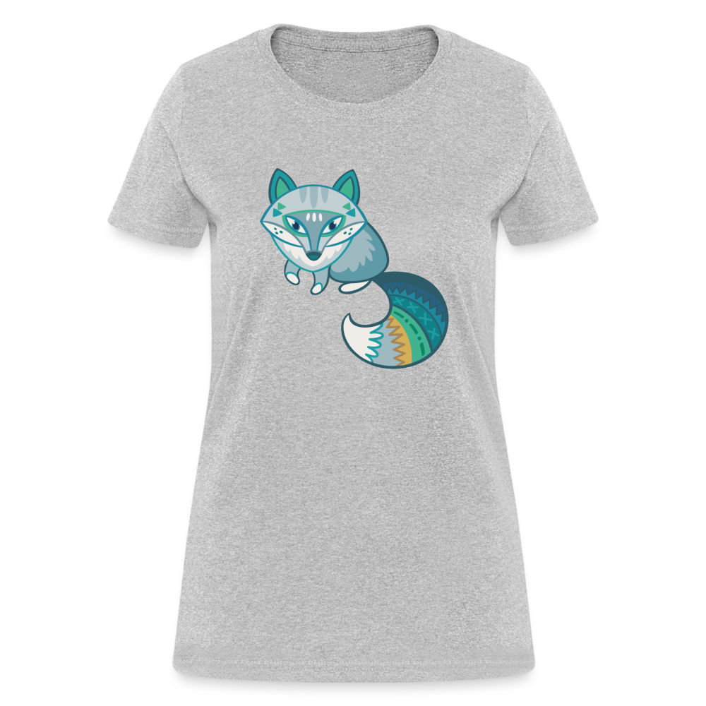 Fox Women's T-Shirt - heather gray