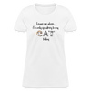 Speaking to My Cat Women's T-Shirt - white