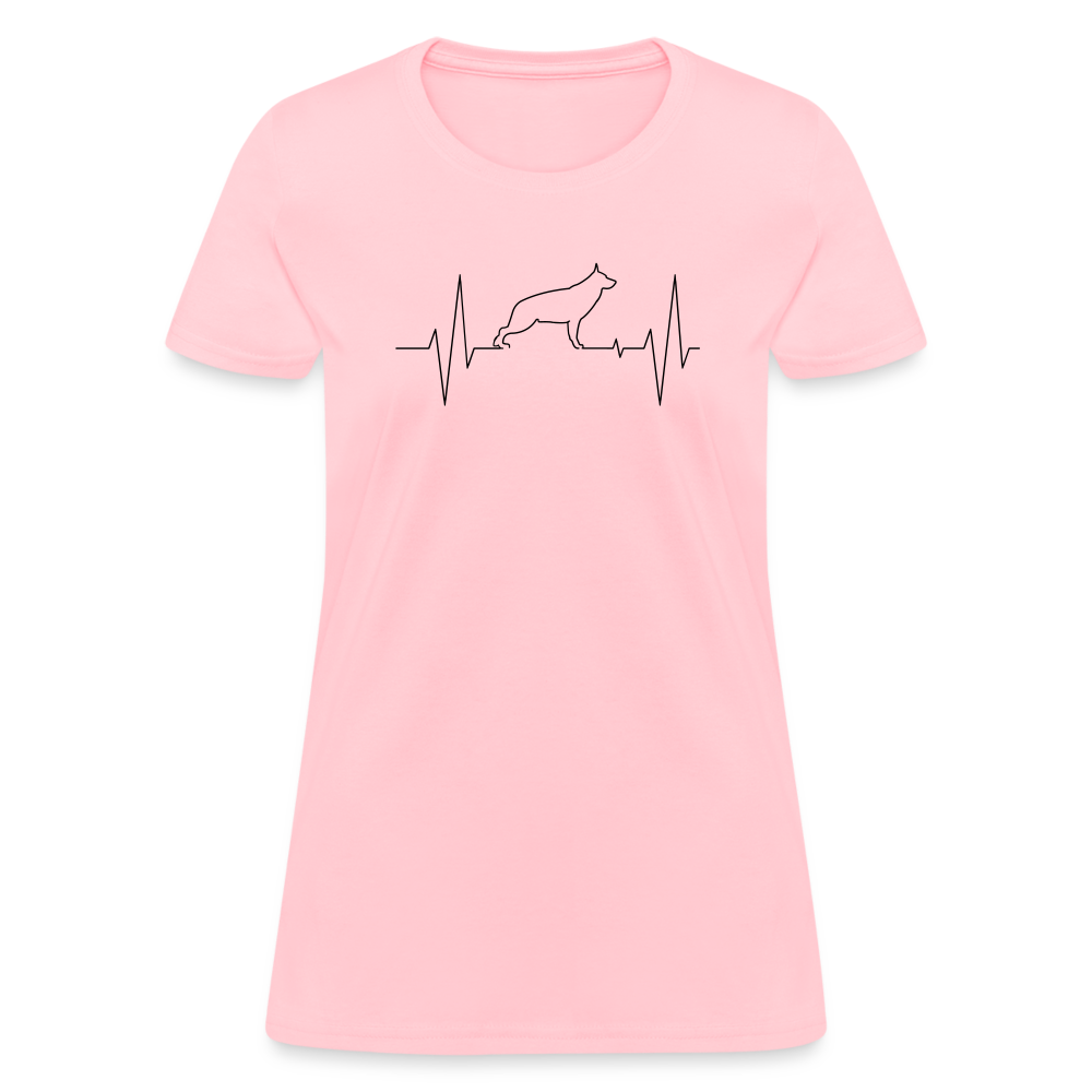 Dog Heartbeat Women's T-Shirt - pink