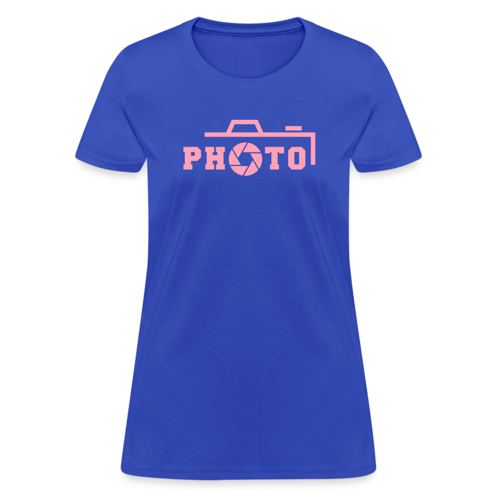 Pink Photo Women's T-Shirt - royal blue