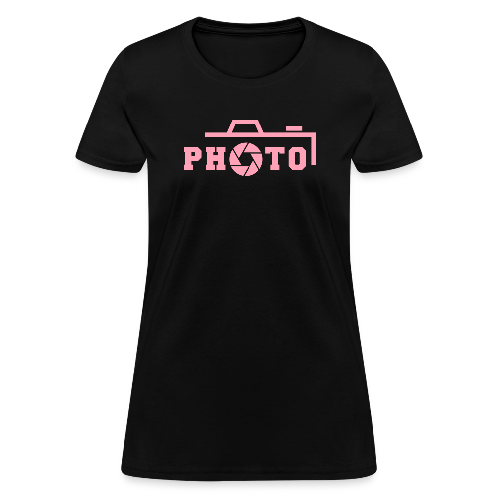 Pink Photo Women's T-Shirt - black