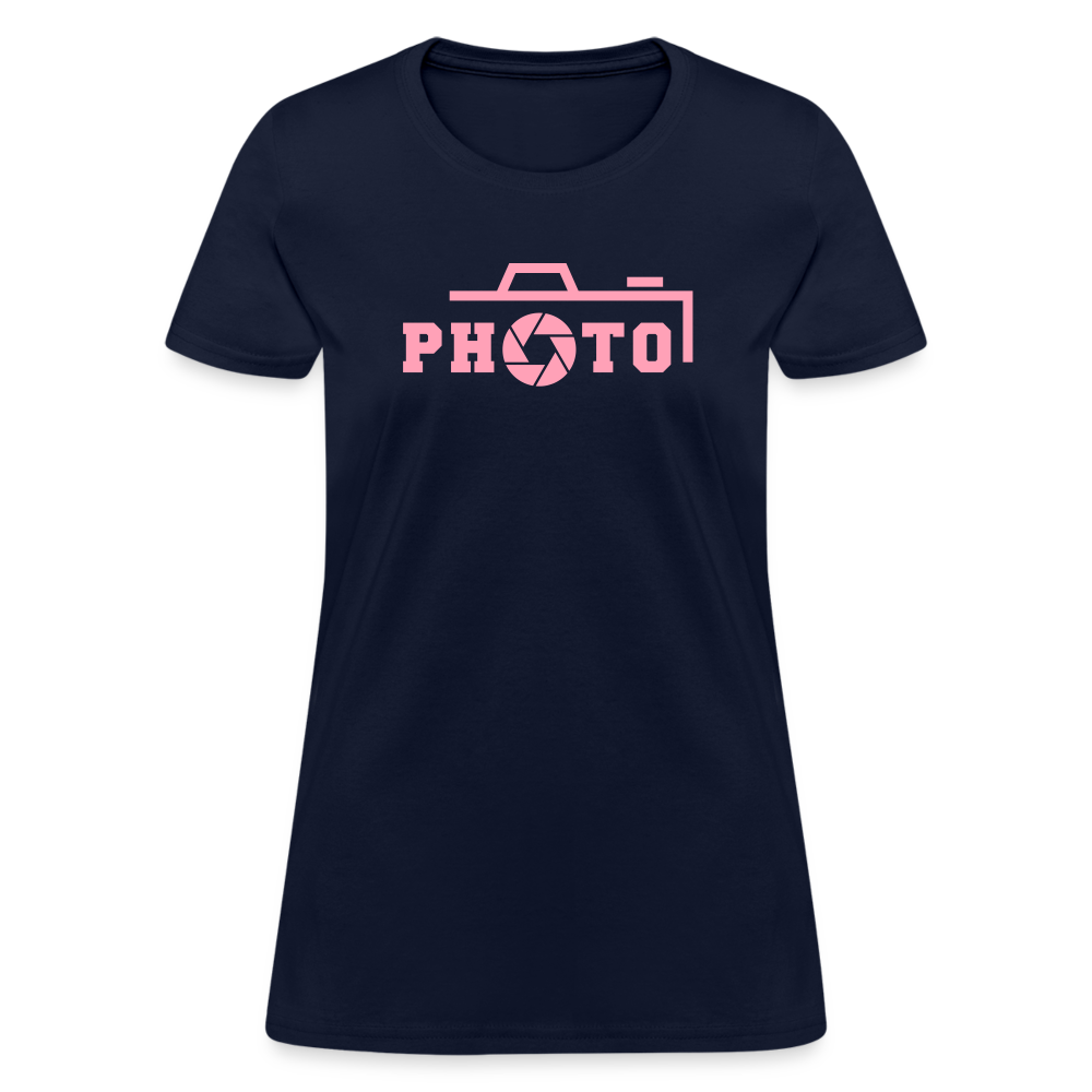 Pink Photo Women's T-Shirt - navy