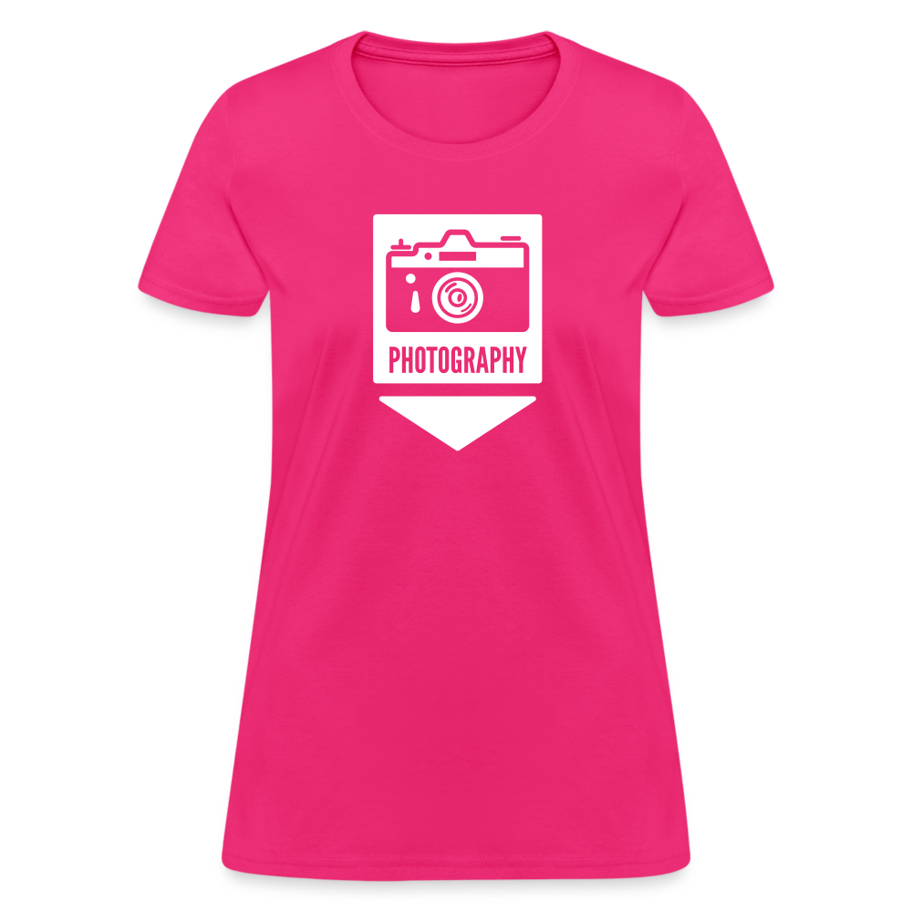 Photography Label Women's T-Shirt - fuchsia