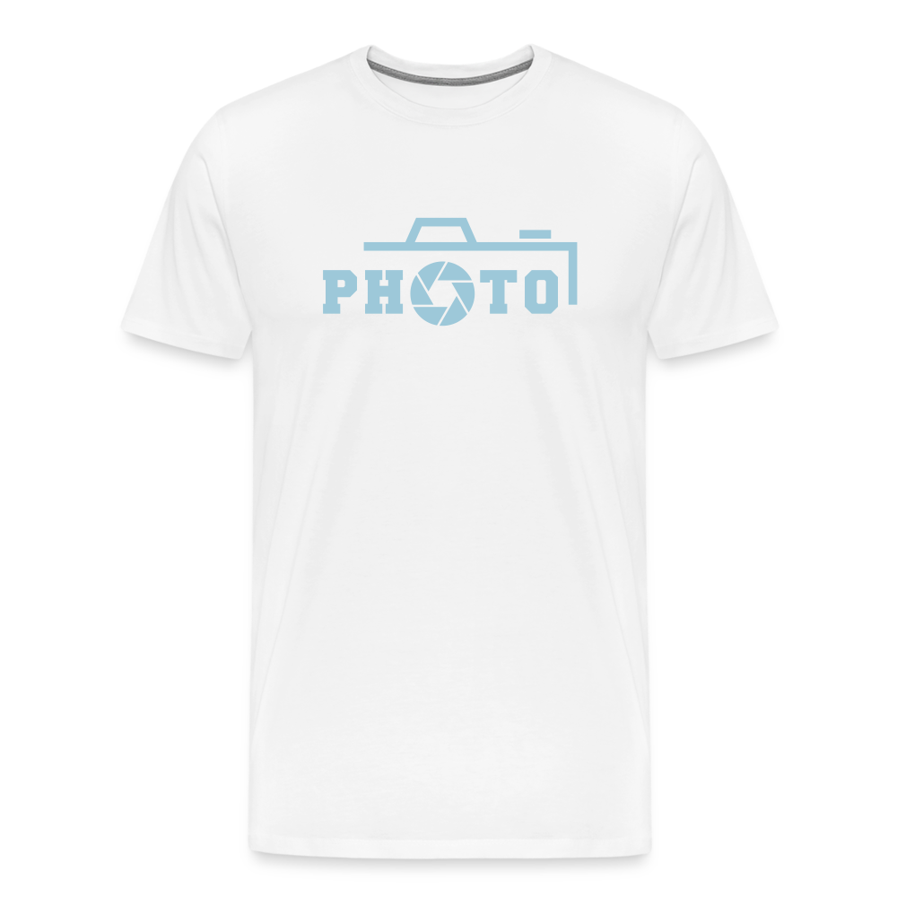 Blue Photo Men's Premium T-Shirt - white