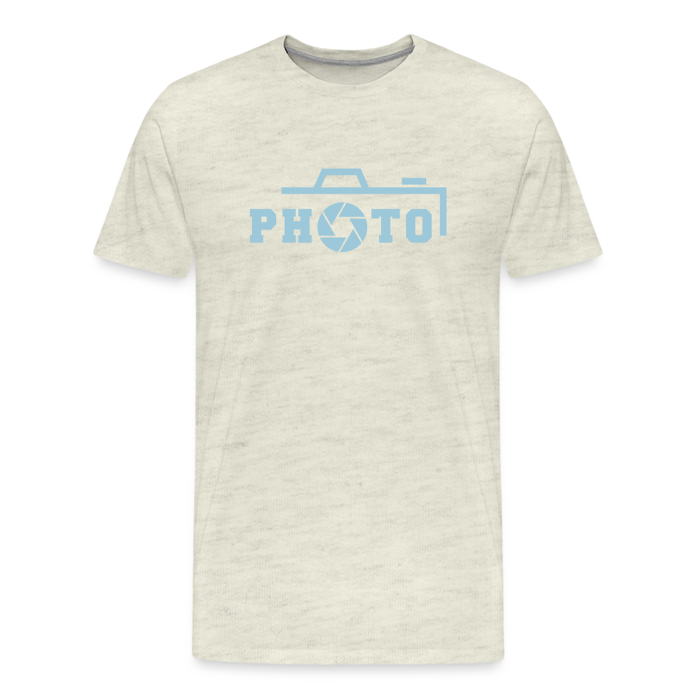 Blue Photo Men's Premium T-Shirt - heather oatmeal